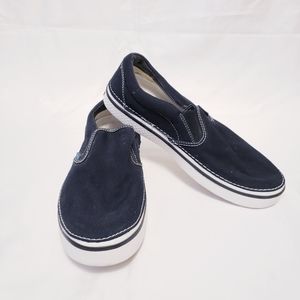 CROCS NAVY HOVER SLIP ON SNEAKERS M9 W11